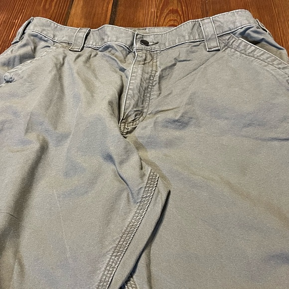 Carhartt‎ Men’s Green Khaki Work Pants Size 38 - Picture 4 of 7